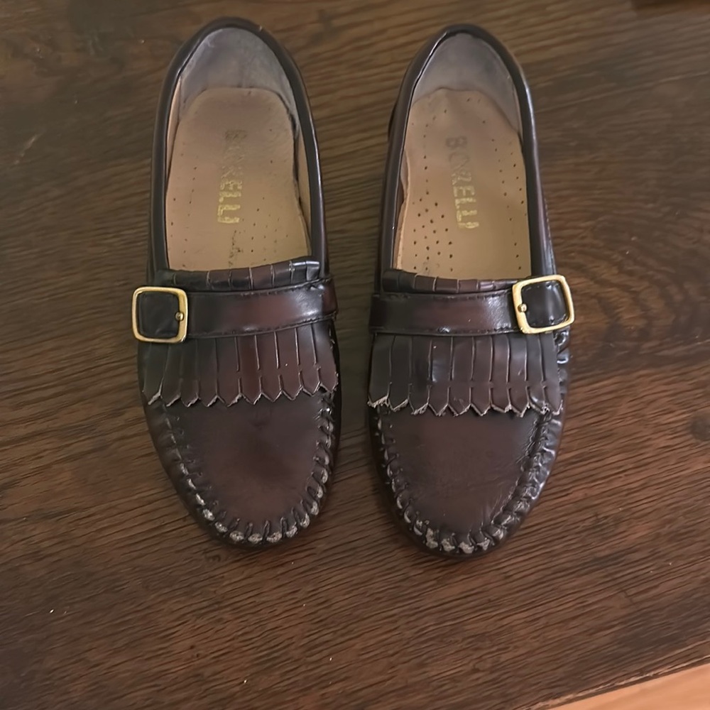 Borelli leather girls shoes